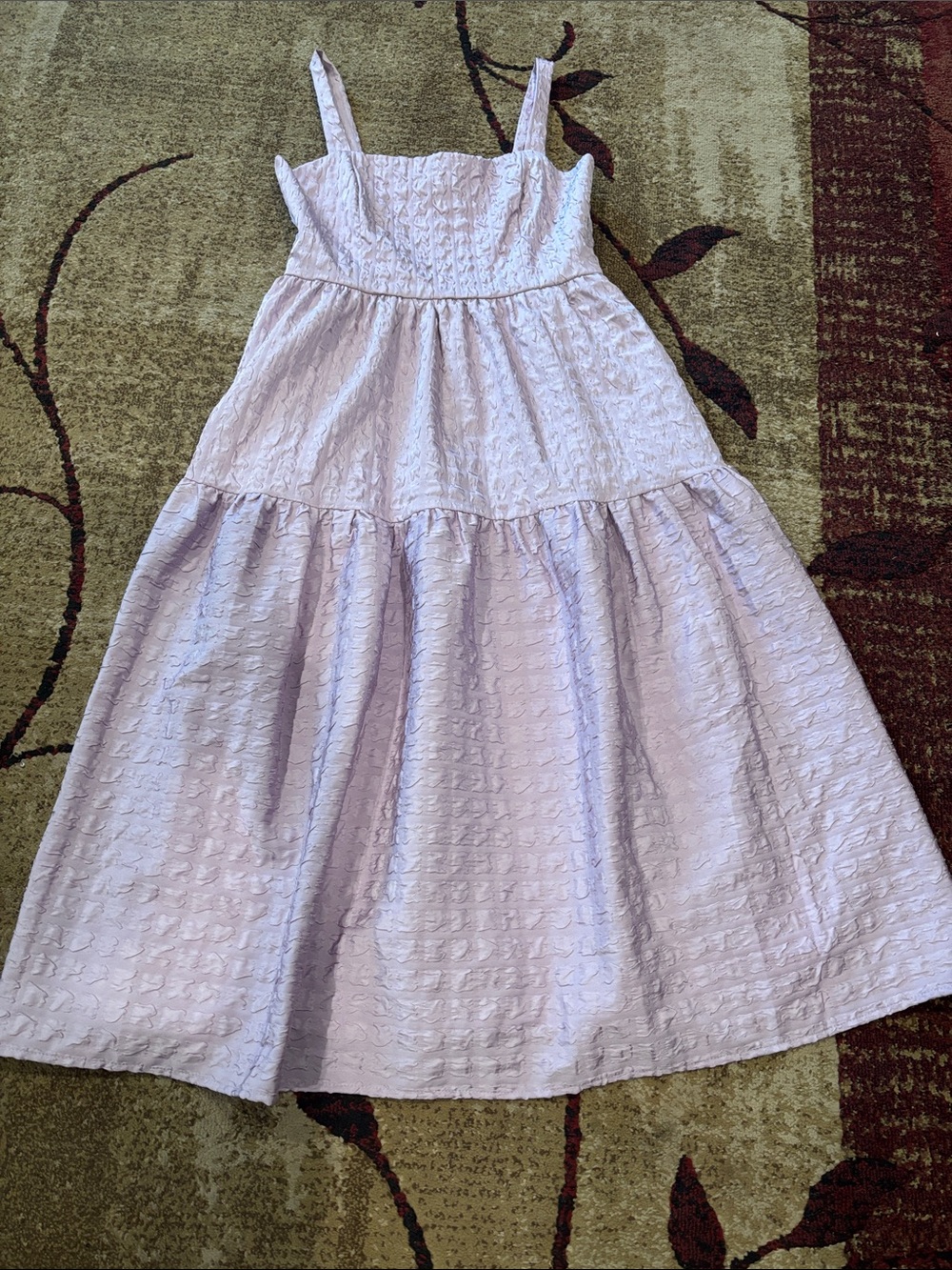 Just Me Light Lavender Tiered Sundress